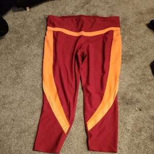 Xersion Red Ankle Leggings